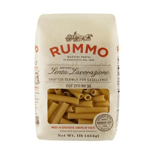 Rummo Cut Ziti Pasta N.36 - Ziti Pasta Noodles, Durum Wheat Pasta, Baked Ziti, Tube Pasta, Dry Italian Pasta - 16 Ounce (Pack Of 1)