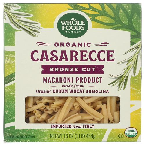 Whole Foods Market, Organic Casarecce, 16 Oz