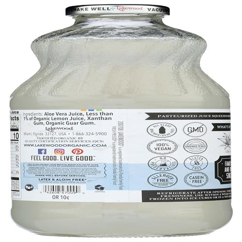 Lakewood, Organic Aloe Vera Gel Juice, 32 Oz