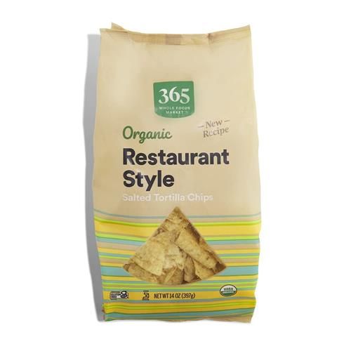 Whole Foods Market Organic Restaurant Style White Corn Tortilla Chips, 14 Oz