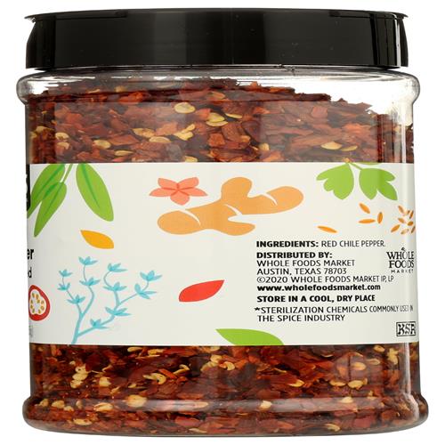 Whole Foods Market, Crushed Red Chile Peppers, 4.76 Ounce