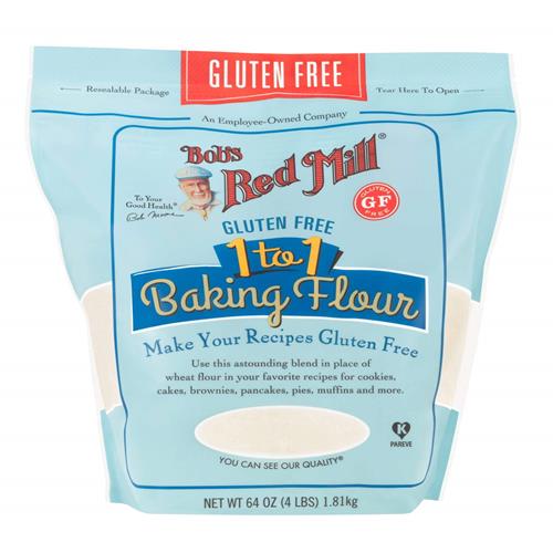 Bobs Red Mill Gluten Free 1 To 1 Baking Flour, 64Oz (Pack Of 1) - Non Gmo, Vegan, Kosher
