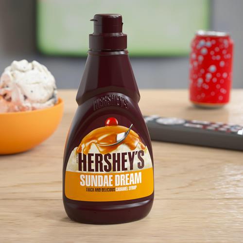 Hersheys Sundae Dream Caramel Syrup Bottle, 15 Oz