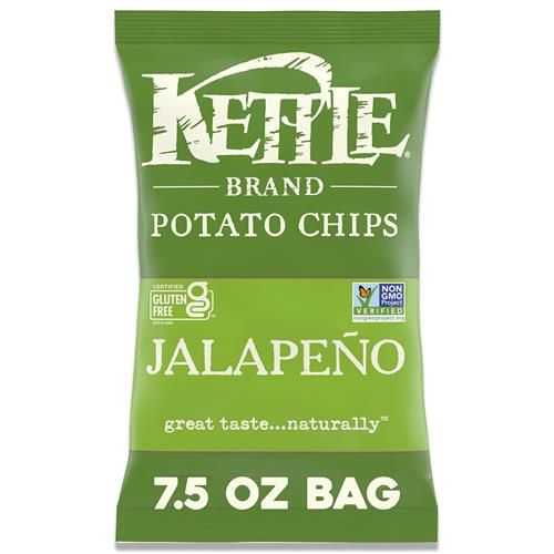 Kettle Brand Jalapeno Kettle Potato Chips, Gluten-Free, Non-Gmo, 7.5 Oz Bag
