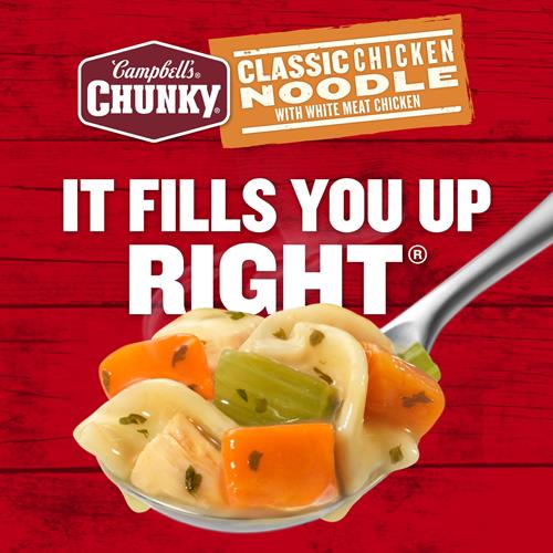 Campbells Chunky Classic Chicken Noodle Soup, 18.6 Oz Can