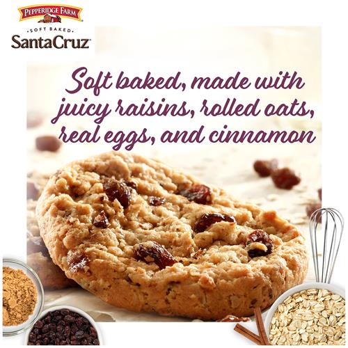 Pepperidge Farm Santa Cruz Soft Baked Oatmeal Raisin Cookies, 8.6 Oz. Bag