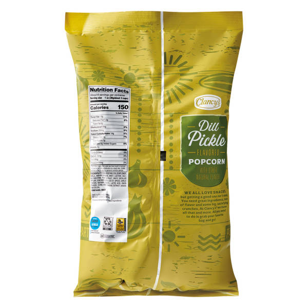 Clancy's Dill Pickle Flavored Popcorn, 6 oz