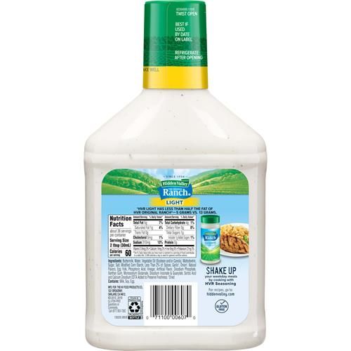 Hidden Valley Original Ranch Light Topping And Dressing, Gluten Free, 36 Ounce Bottle (Package May Vary)