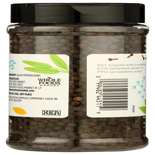 Whole Foods Market, Whole Black Peppercorns, 8.08 Ounce