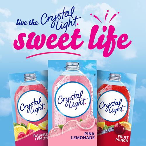 Crystal Light Pink Lemonade Naturally Flavored Powdered Drink Mix, 10 Ct On-The-Go-Packets