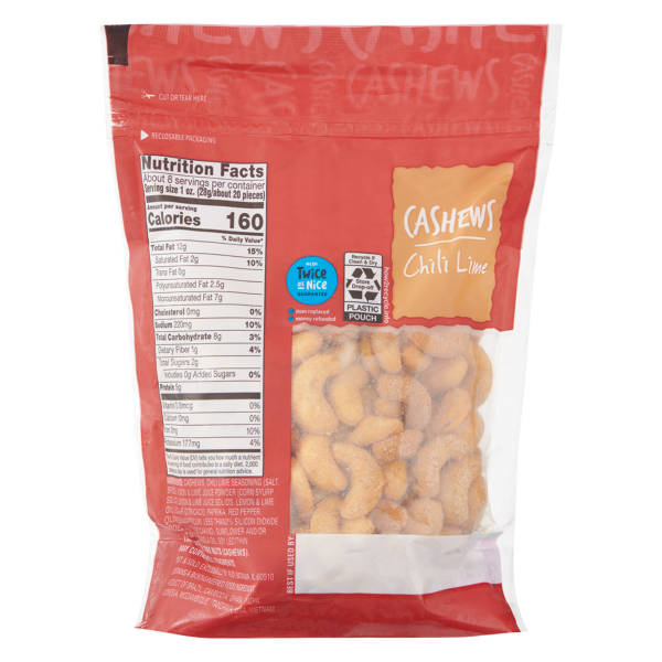 Southern Grove Chili Lime Flavored Cashews, 8.25 oz