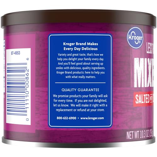 Kroger Salted with Sea Salt Mixed Nuts 10.3 oz
