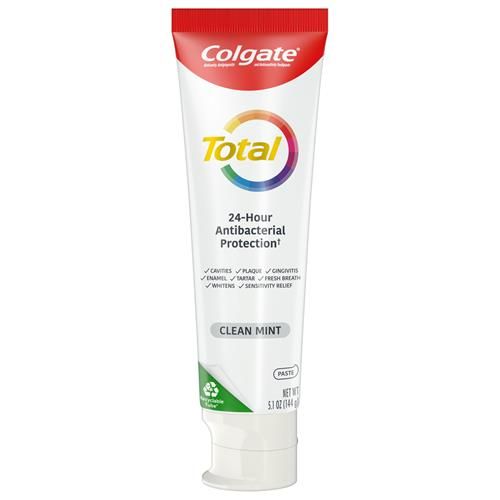Colgate Total Clean Mint Toothpaste, Mint Toothpaste, 5.1 Oz Tube, 2 Pack