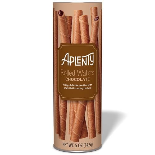 Aplenty Chocolate Rolled Wafers, 5 Oz