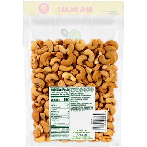 Simple Truth Sea Salt Roasted Cashews 32 oz
