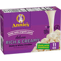 Annies Deluxe Macaroni And Cheese With Organic Pasta, Real White Cheddar Cheese And Shells, 11 Oz