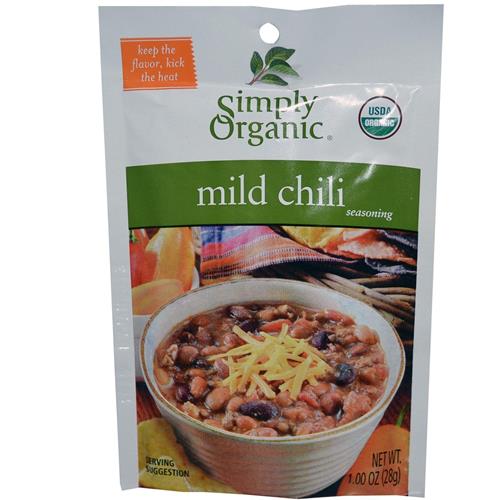 Simply Organic Organic Mild Chili Seasoning, 1 Oz