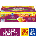 Kroger Yellow Cling Diced Peach Cups in 100% Juice 24 ct / 4 oz