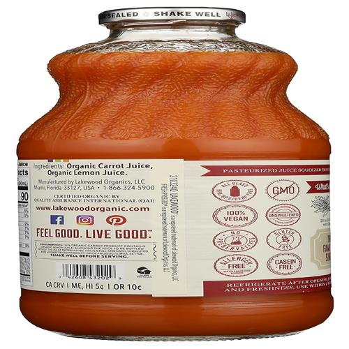 Lakewood Organic Fresh Pressed Pure Carrot -- (1 X 32 Fl Oz)