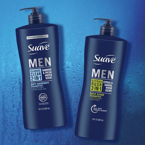 Suave Men 2 In 1 Antidandruff Shampoo And Conditioner Classic Clean 28 Oz