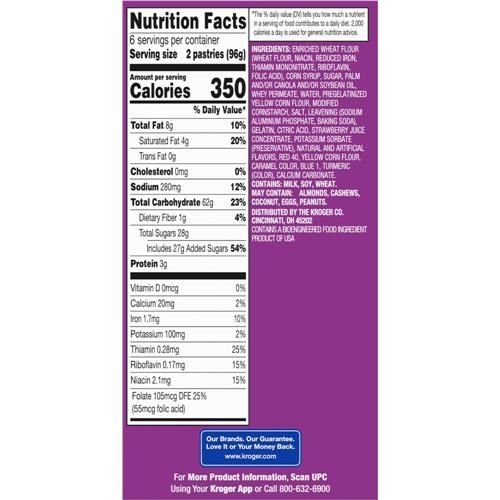 Kroger Strawberry Frosted Toaster Treats 12 ct