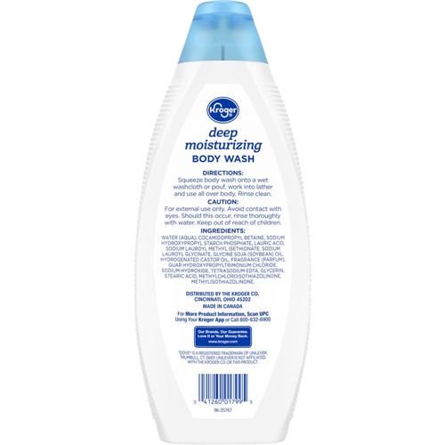 Kroger Deep Moisturizing Body Wash Cleanses & Replenishes for All-Day Softness 22 fl oz