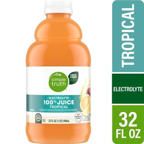 Simple Truth Electrolyte Tropical 100% Juice Bottle 32 fl oz