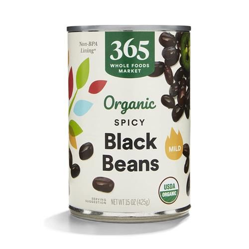 Whole Foods Market, Organic Spicy Black Beans, 15 Oz