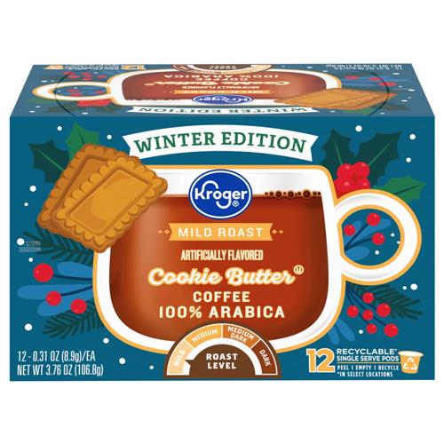 Kroger Mild Roast Cookie Butter Flavored Coffee Pods 12 ct