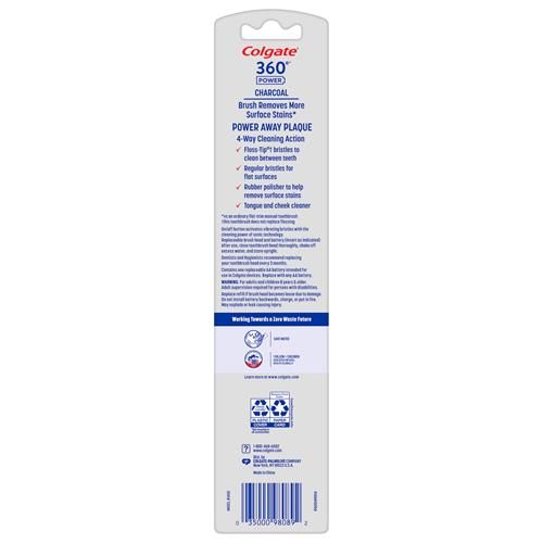 Colgate 360 Charcoal Sonic Powered Battery Toothbrush