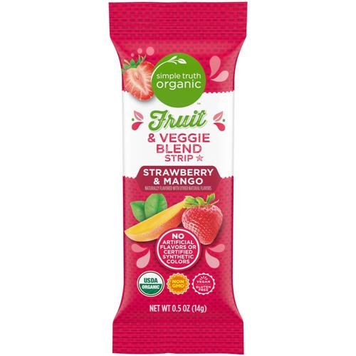 Simple Truth Organic Strawberry & Mango Strips 8 ct / 0.5 oz