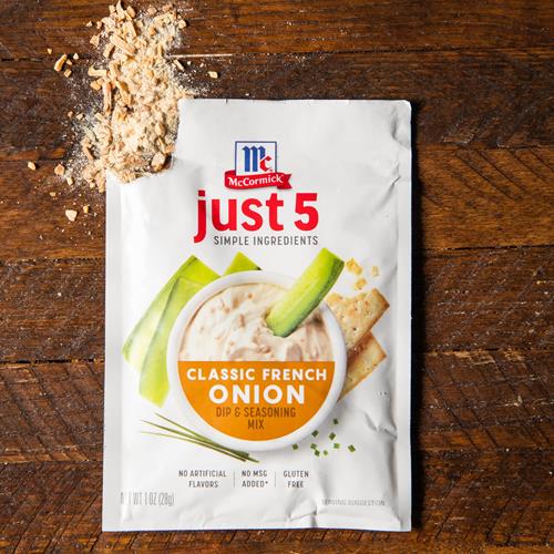 Mccormick, Just 5 Simple Ingredients Classic French Onion Dip & Seasoning Mix, 1 Oz