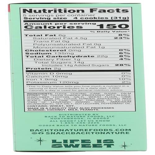 Back To Nature Fudge Mint Cookies, 5.5 Oz