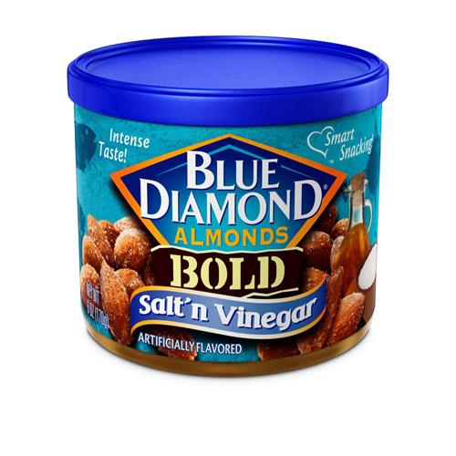 Blue Diamond Almonds, Bold Salt N Vinegar, 6 Ounce