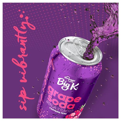 Big K Grape Caffeine Free Soda Cans 12 pk / 12 fl oz