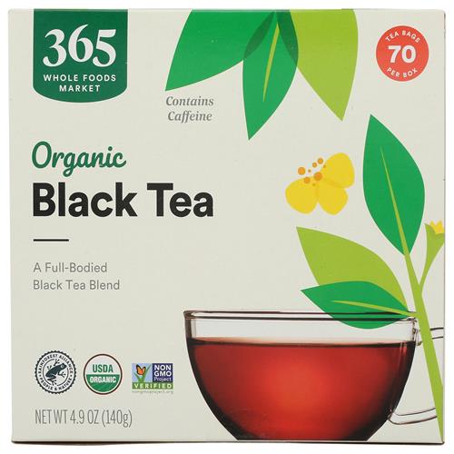 Whole Foods Market Organic Black Tea, Single-Serve Tea Bags, 70 Count