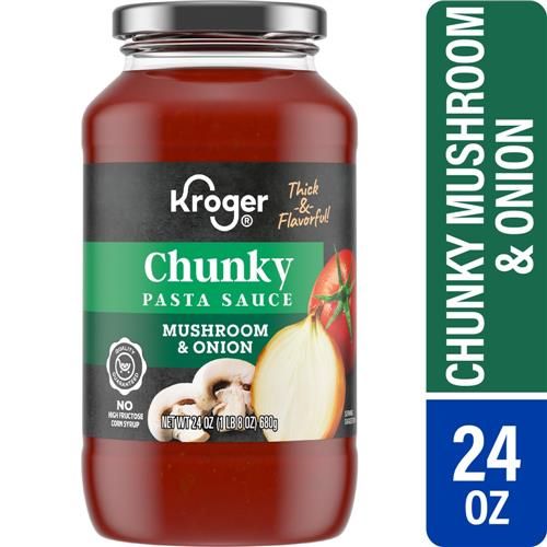 Kroger Mushroom & Onion Chunky Pasta Sauce 24 oz