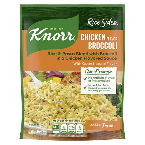 Knorr Rice Sides For A Tasty Rice Side Dish Chicken Broccoli With Long Grain Rice And Vermicelli Pasta No Artificial Flavors, No Preservatives, No Added Msg 5.5 Oz