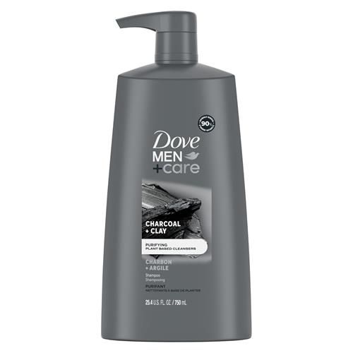 Dove Men+Care Men Shampoo For Healthy-Looking Hair Charcoal + Clay Naturally Derived Plant Based Cleansers 25.4 Oz