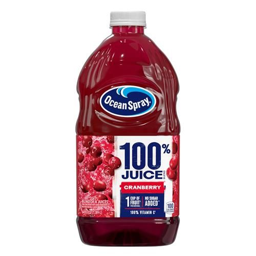 Ocean Spray 100% Juice Cranberry Juice Blend, 64 Fl Oz Bottle (Pack Of 1)