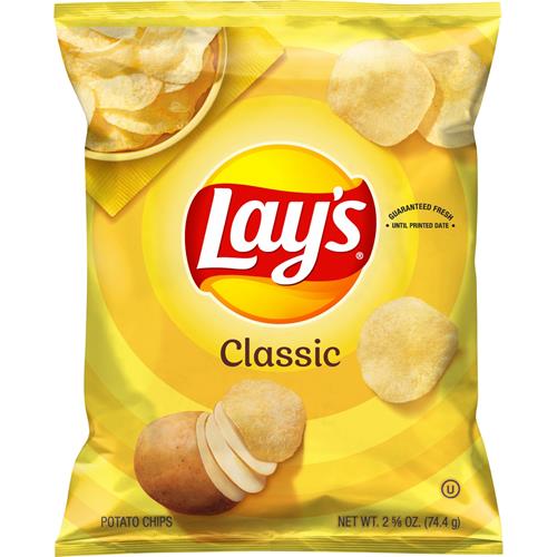 Lays Potato Chips, Classic, 2.5Oz