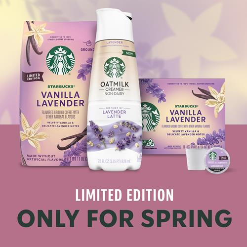 Starbucks Ground Coffee, Vanilla Lavender Flavored Coffee, 100% Arabica, Limited Edition, 1 Bag (11 Oz)