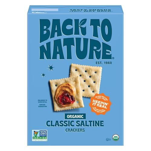 Back To Nature - Organic Saltine Crackers - Real Ingredients Like Wheat Flour & Sea Salt - Non-Gmo - 5.5 Ounce