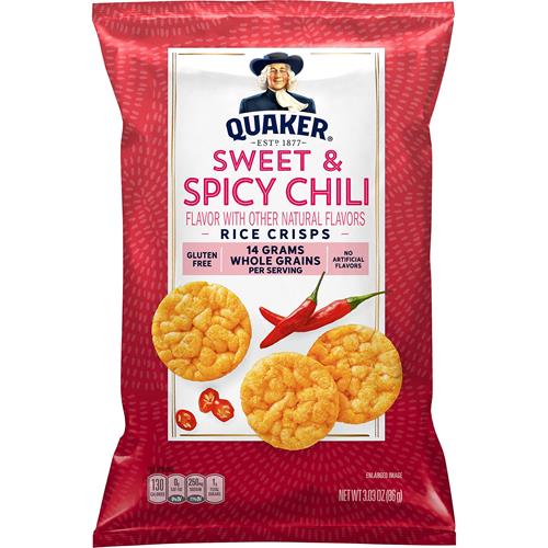 Quaker Rice Crisps, Sweet & Spicy Chili, 3.03 Oz Bag