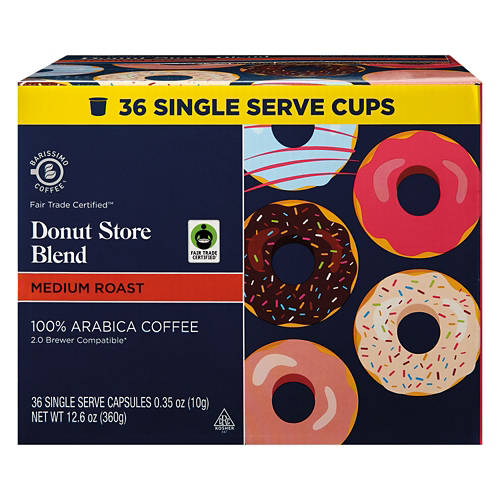 Barissimo Donut Store Blend Medium Roast Coffee Cups, 36 count