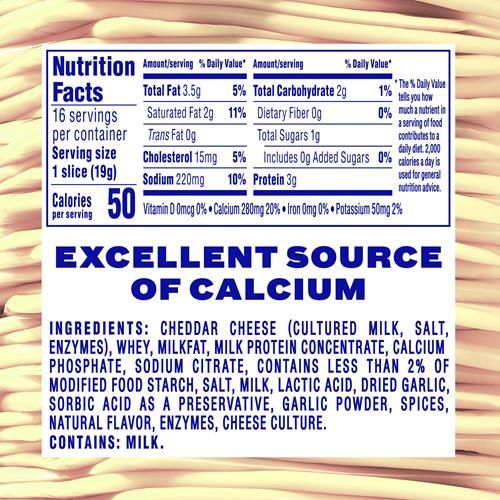Kraft Singles Garlic & Herb Flavored Slices, 10.7 Oz, 16 Ct Pack
