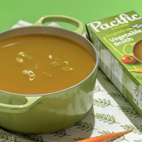 Pacific Foods Organic Vegetable Broth, Plant Based, 32 Oz Carton