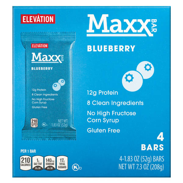 Elevation Blueberry Maxx Bar, 4 count