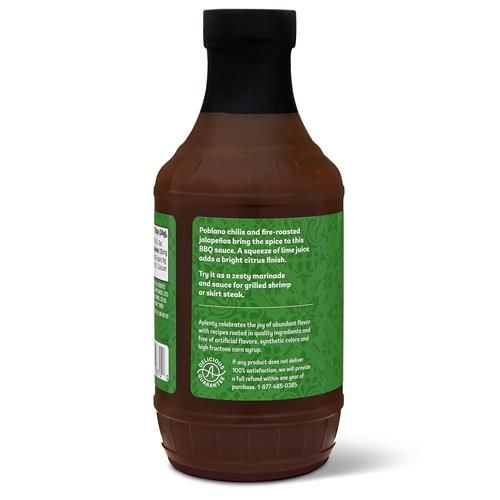 Aplenty Spicy Poblano Lime Bbq Sauce, 19.7 Oz