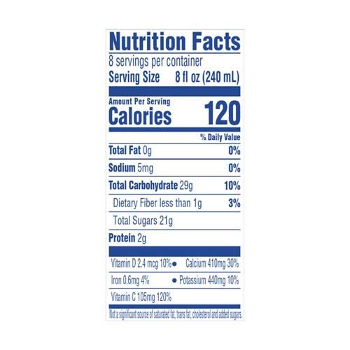 Kroger 100% Orange Juice From Concentrate With Calcium Vitamins C & D 0.5 gallon